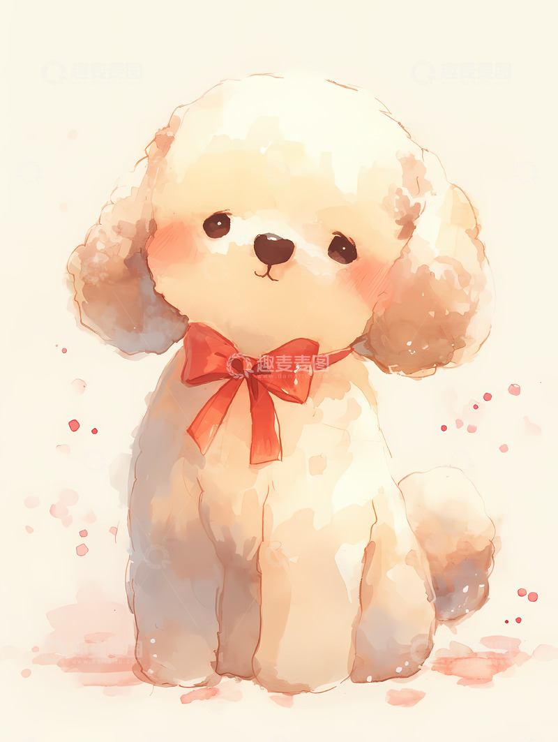 高清大图下载【趣麦麦图】狗狗插画素材2