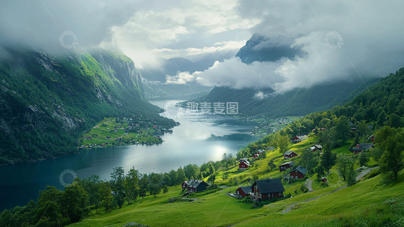 高清大图下载【趣麦麦图】挪威峡湾风光