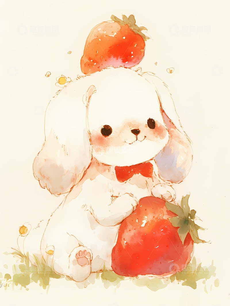 高清大图下载【趣麦麦图】狗狗插画素材5