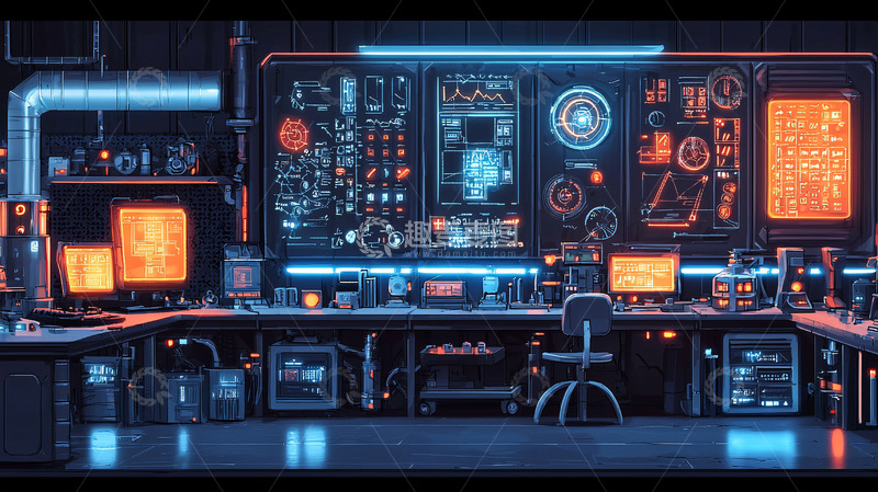 高清大图下载【趣麦麦图】未来科技实验室