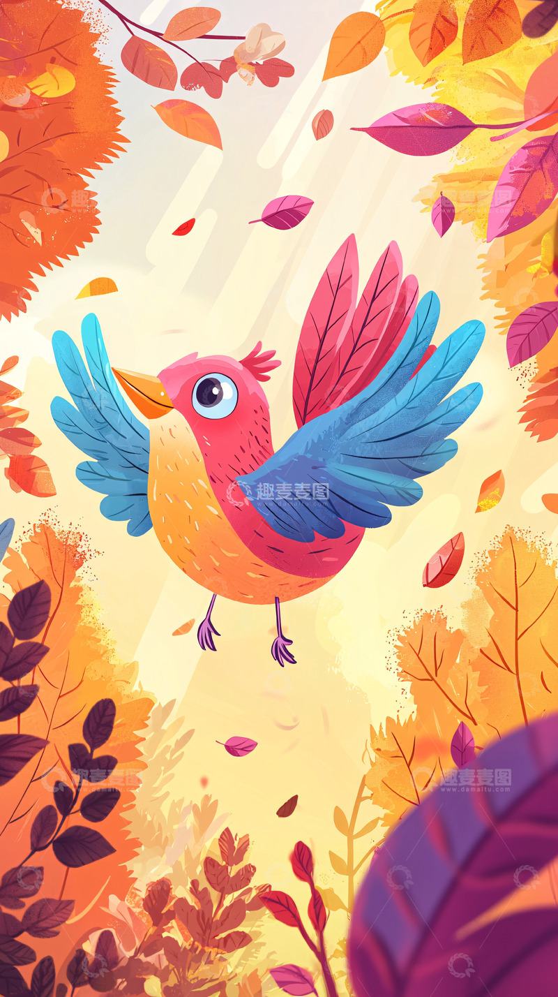高清大图下载【趣麦麦图】秋日飞鸟