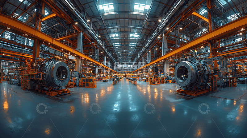 高清大图下载【趣麦麦图】工业厂房内部全景图