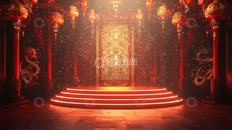 高清大图下载【趣麦麦图】中式宫殿舞台