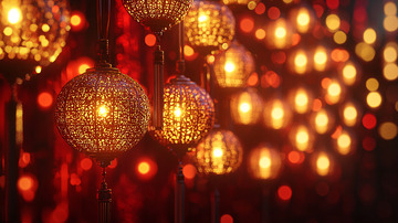 温暖浪漫的灯光球