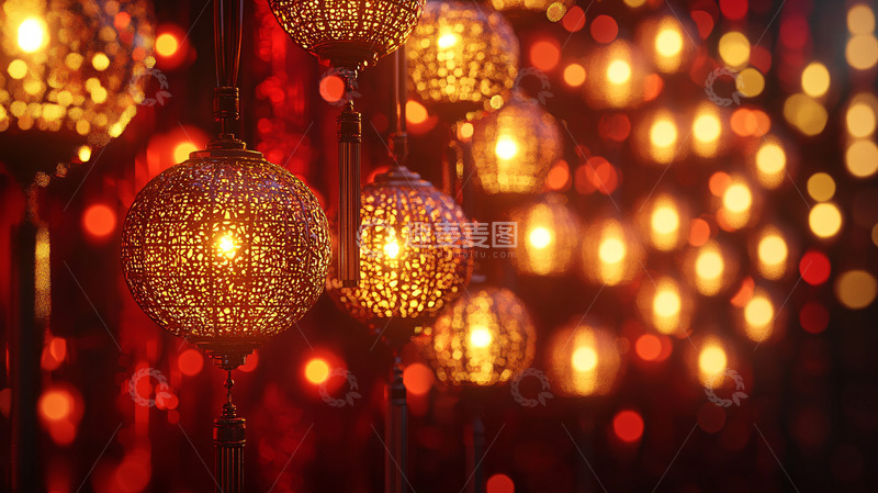 高清大图下载【趣麦麦图】温暖浪漫的灯光球