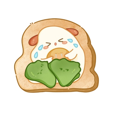 Q版煎蛋面包素材