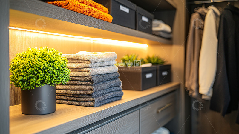 高清大图下载【趣麦麦图】现代化衣帽间