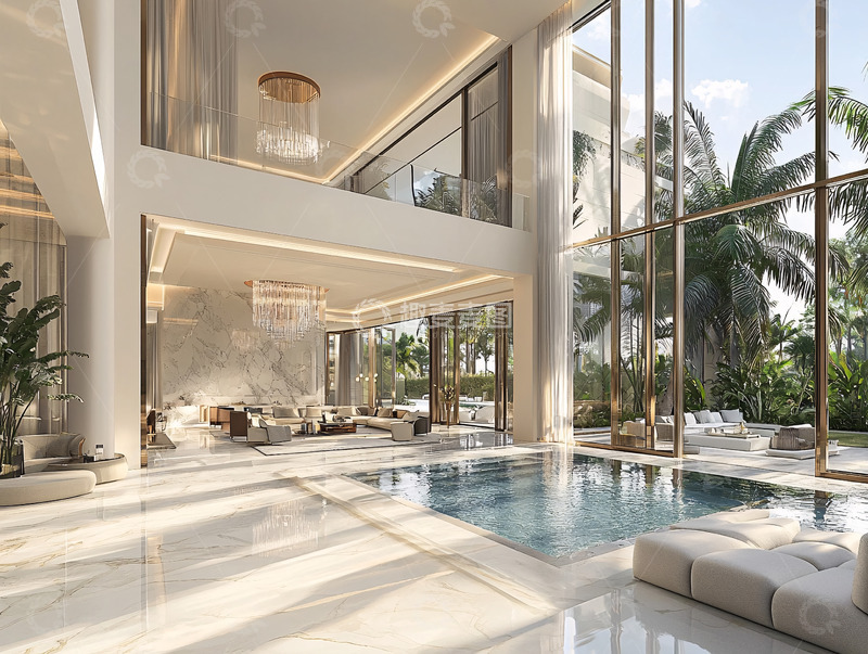 高清大图下载【趣麦麦图】现代轻奢别墅室内设计