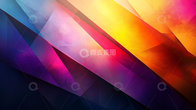 高清大图下载【趣麦麦图】抽象彩色线条光影背景