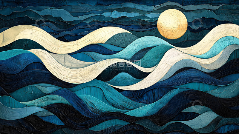 高清大图下载【趣麦麦图】抽象海浪