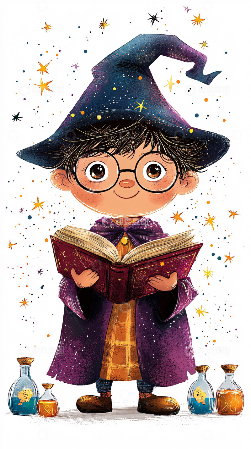 高清大图下载【趣麦麦图】可爱小巫师