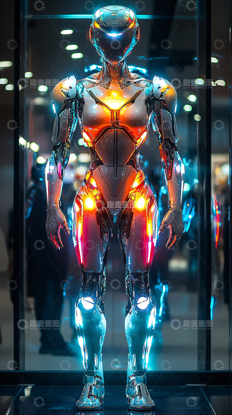 高清大图下载【趣麦麦图】未来感机器人