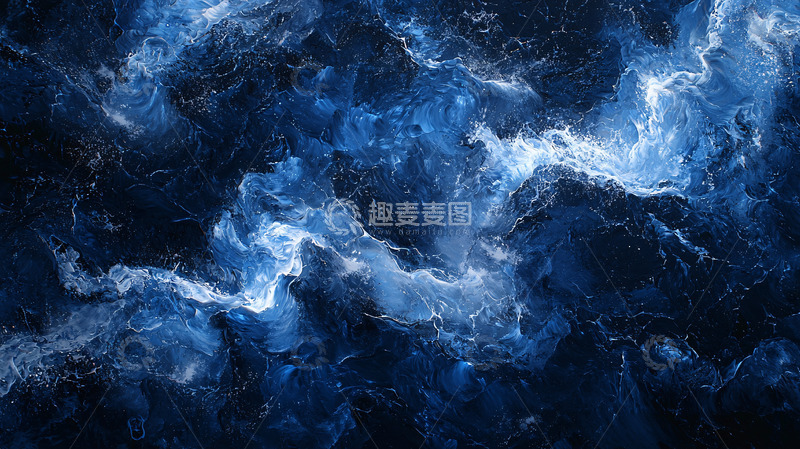 高清大图下载【趣麦麦图】蓝色云雾缭绕抽象背景