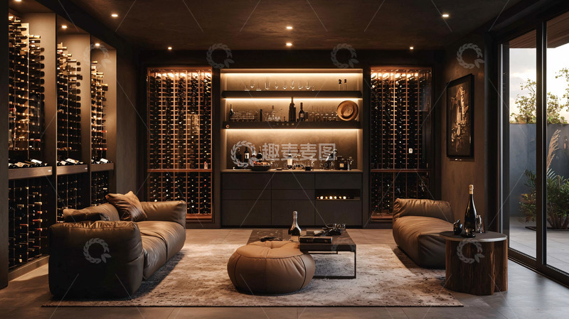 高清大图下载【趣麦麦图】豪华家庭酒窖