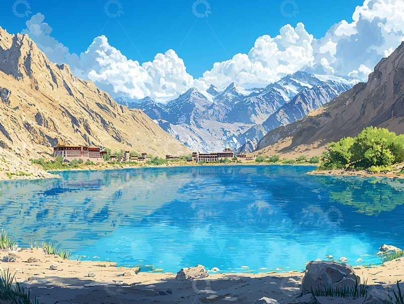 高清大图下载【趣麦麦图】高山湖泊