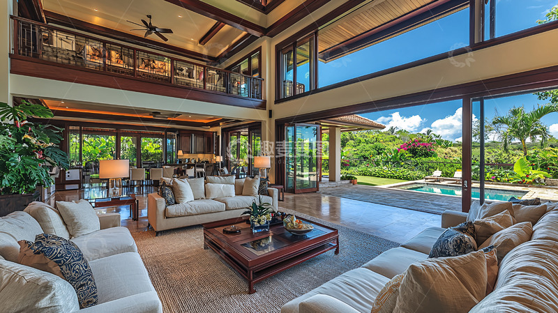 高清大图下载【趣麦麦图】高端别墅客厅