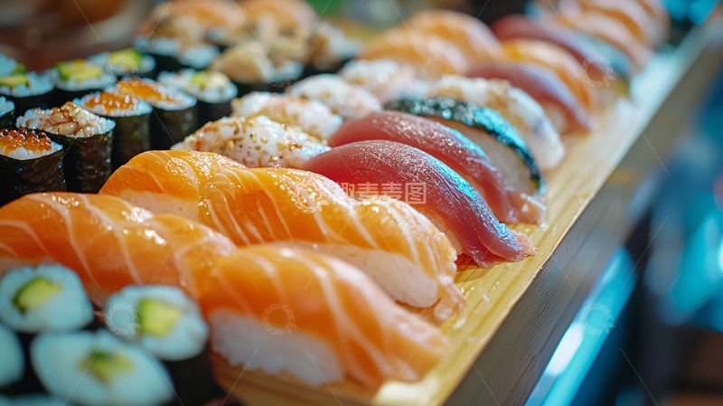 高清大图下载【趣麦麦图】琳琅满目的寿司拼盘