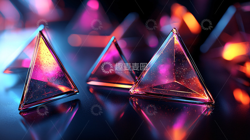 高清大图下载【趣麦麦图】晶莹剔透的三角形