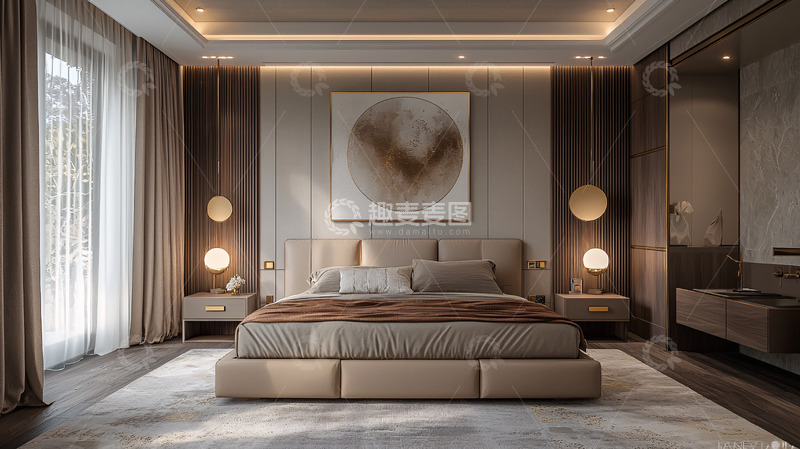 高清大图下载【趣麦麦图】现代轻奢卧室设计
