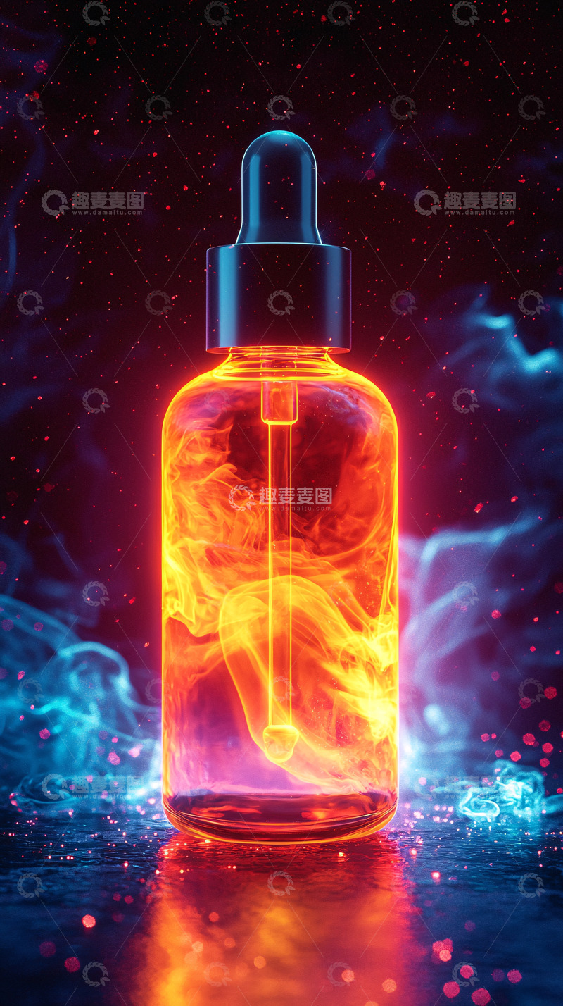 高清大图下载【趣麦麦图】发光瓶子