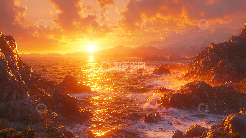 高清大图下载【趣麦麦图】日落
