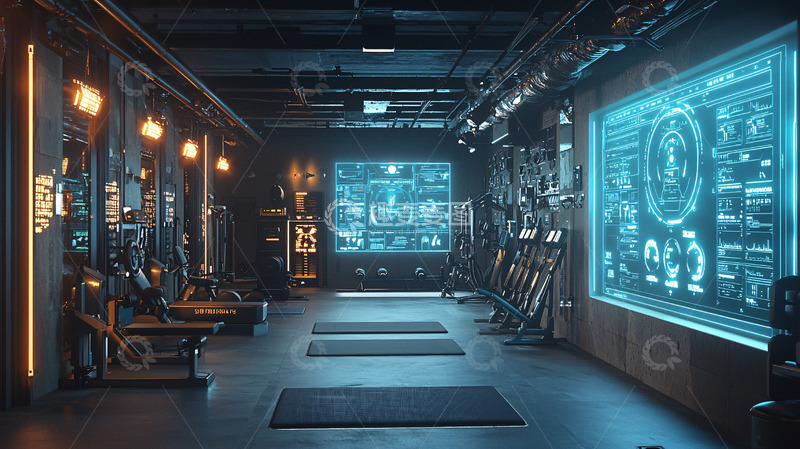 高清大图下载【趣麦麦图】未来健身房