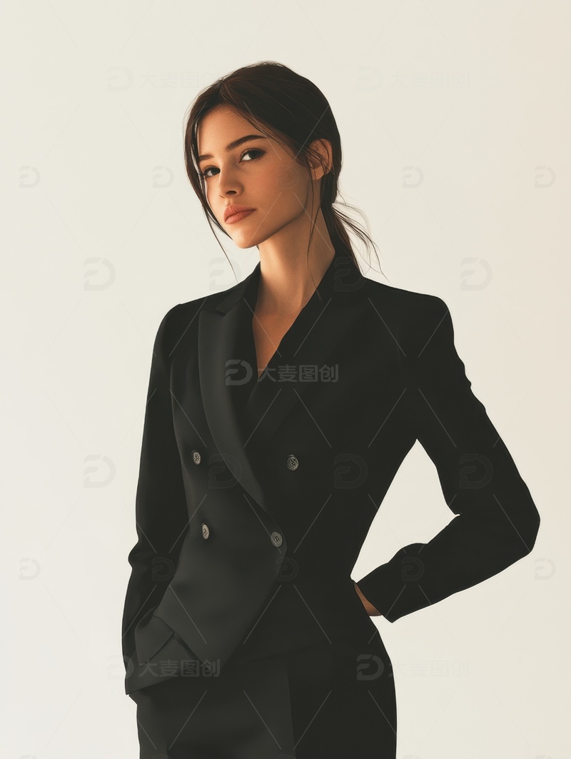 高清大图下载【趣麦麦图】穿着西装的女士
