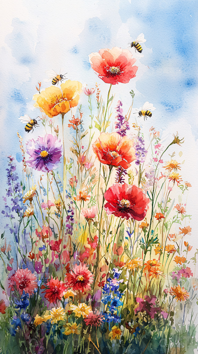 高清大图下载【趣麦麦图】水彩花卉13