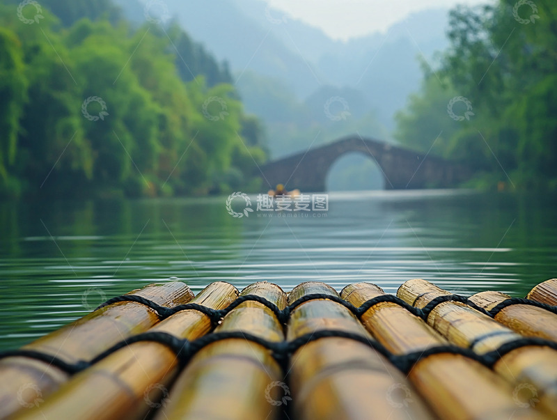 高清大图下载【趣麦麦图】山水桥梁