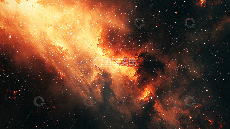 高清大图下载【趣麦麦图】燃烧的宇宙星云