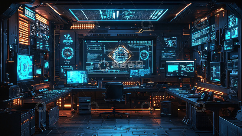 高清大图下载【趣麦麦图】-未来科技控制中心