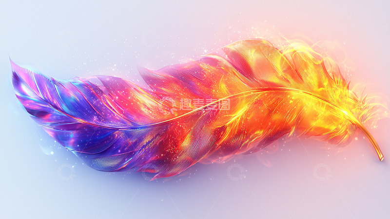 高清大图下载【趣麦麦图】火焰羽毛
