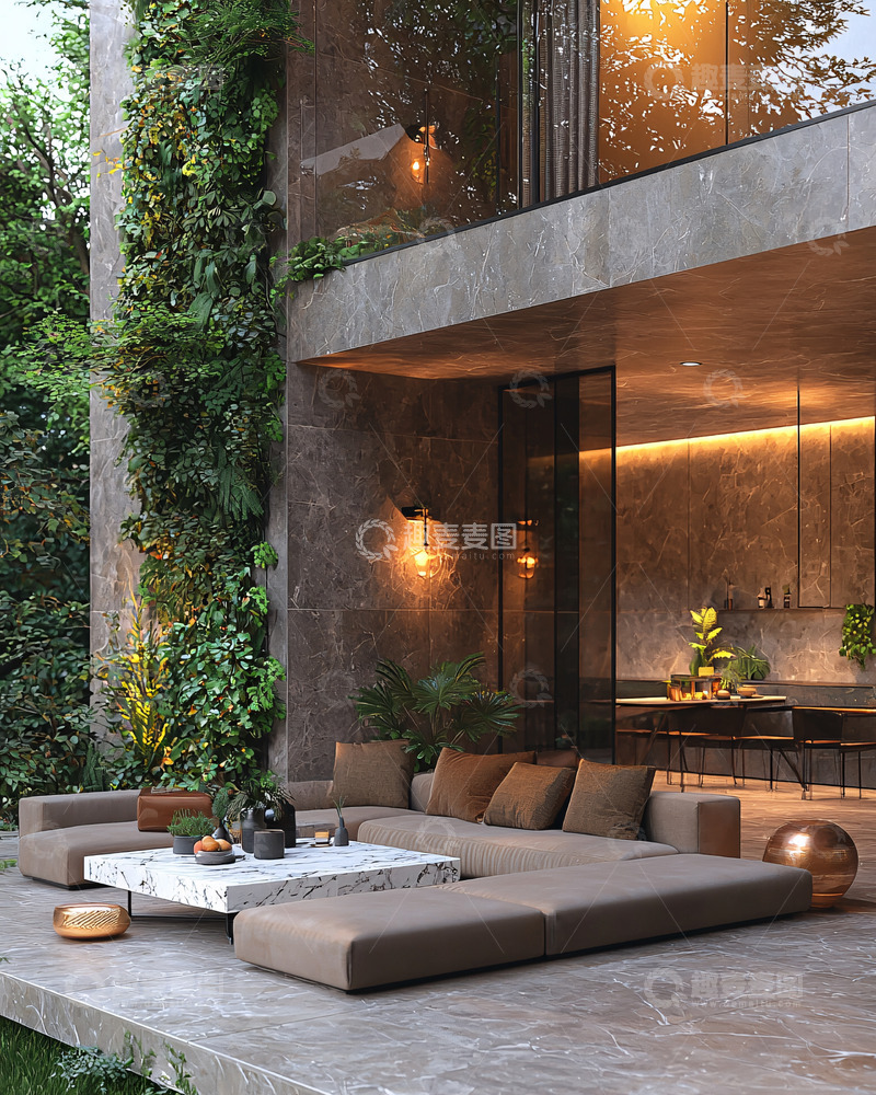高清大图下载【趣麦麦图】现代风格户外休闲区