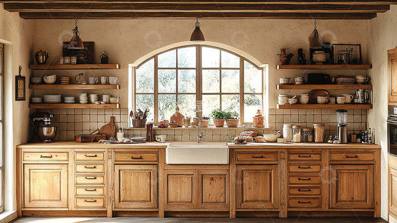 高清大图下载【趣麦麦图】乡村风格的厨房