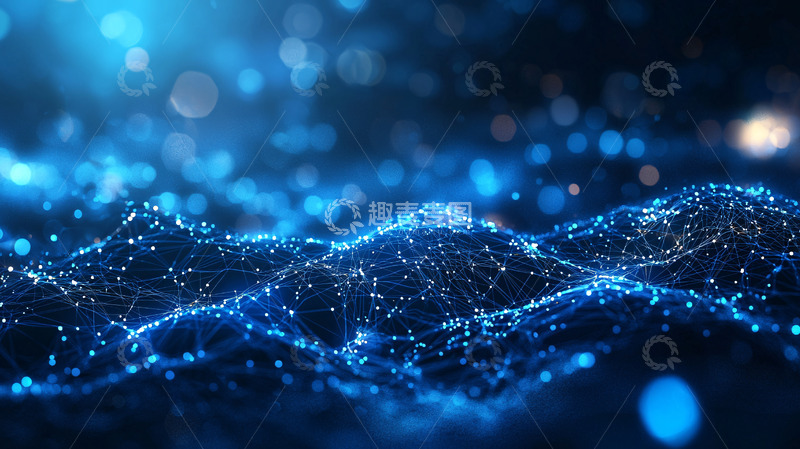 高清大图下载【趣麦麦图】蓝色科技背景6