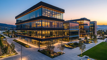 现代化商务办公楼夜景