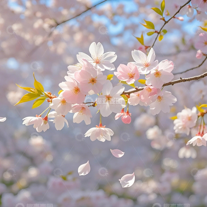 高清大图下载【趣麦麦图】粉红色樱花图