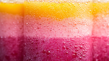 三层渐变色冰沙特写