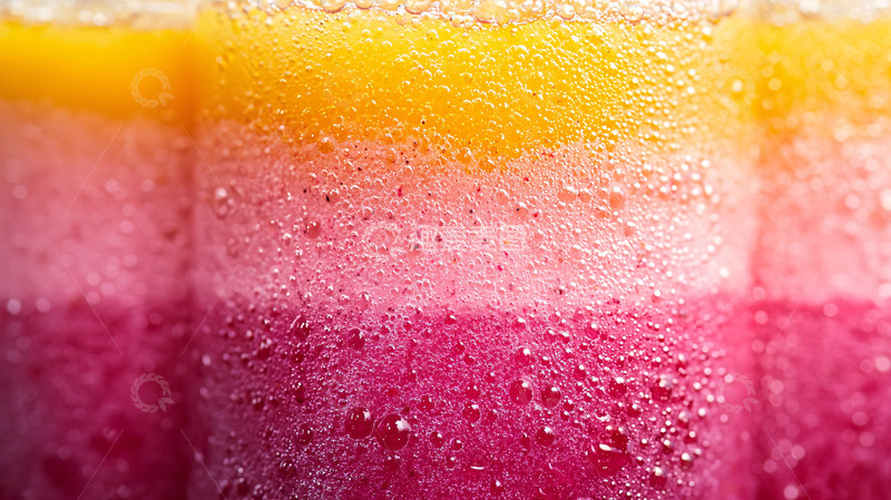 高清大图下载【趣麦麦图】三层渐变色冰沙特写