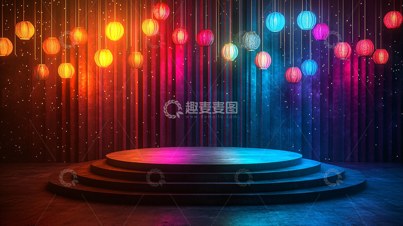 高清大图下载【趣麦麦图】舞台灯光背景
