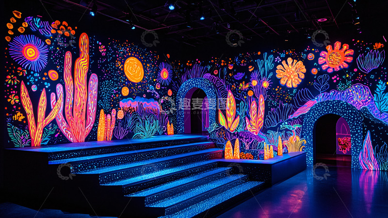 高清大图下载【趣麦麦图】黑暗奇幻植物舞台