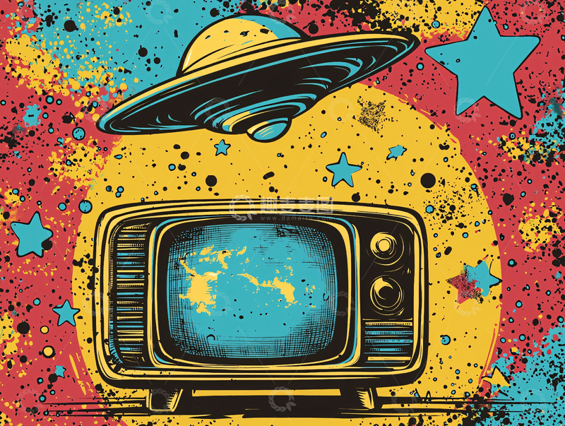 高清大图下载【趣麦麦图】复古电视