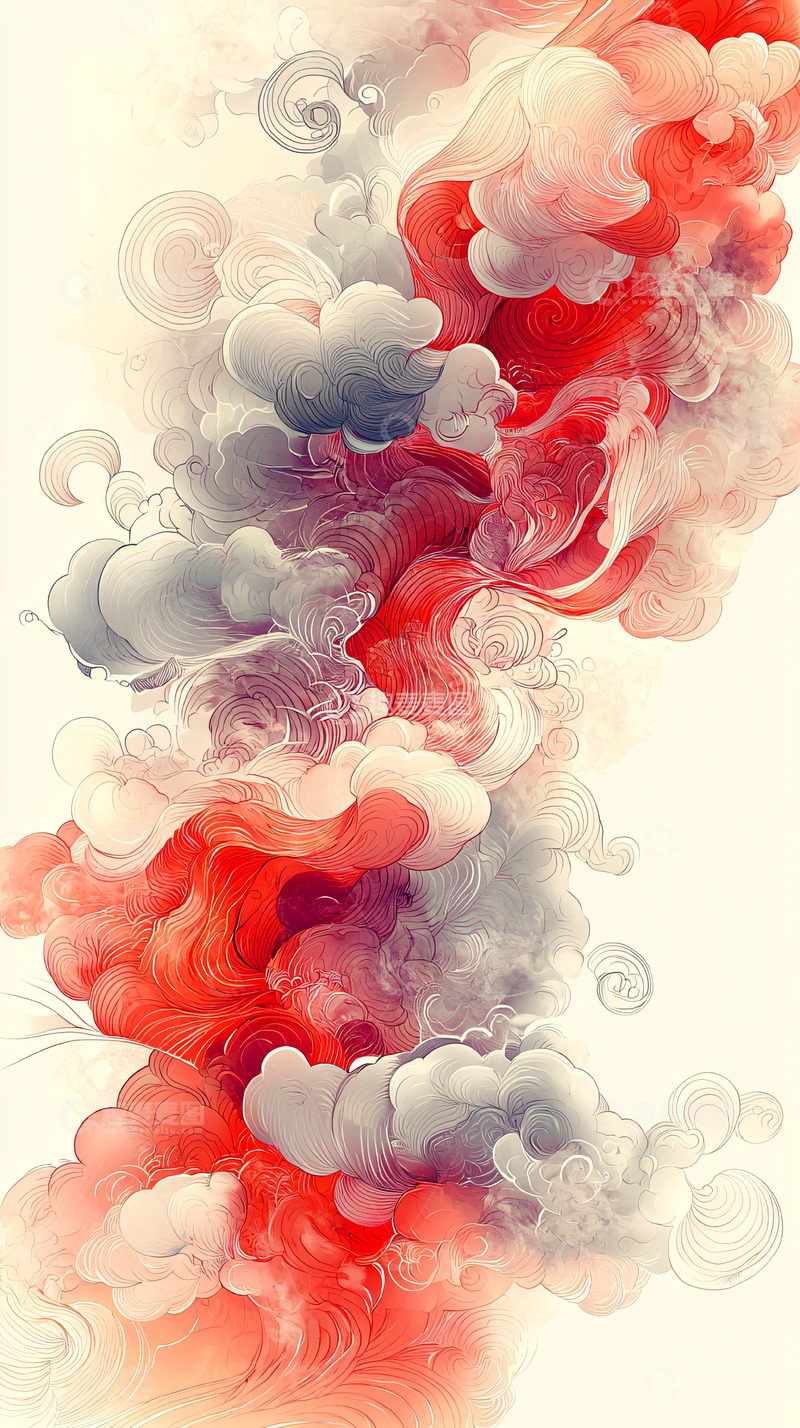 高清大图下载【趣麦麦图】红色烟雾