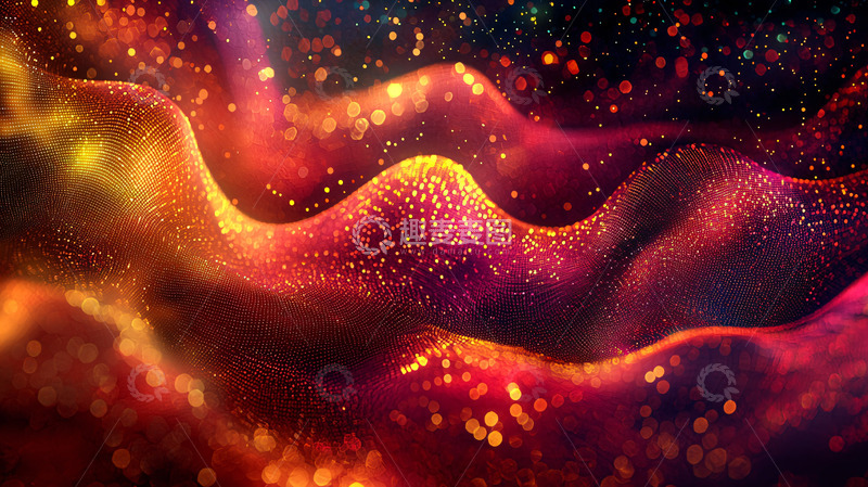 高清大图下载【趣麦麦图】流光溢彩的能量波浪