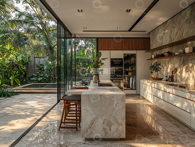 高清大图下载【趣麦麦图】现代极简风格厨房