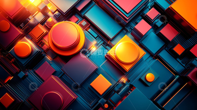 高清大图下载【趣麦麦图】抽象几何背景