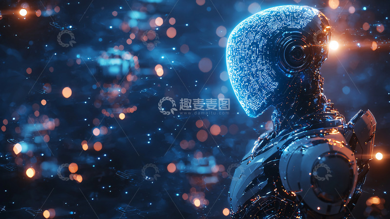 高清大图下载【趣麦麦图】未来科技感机器人