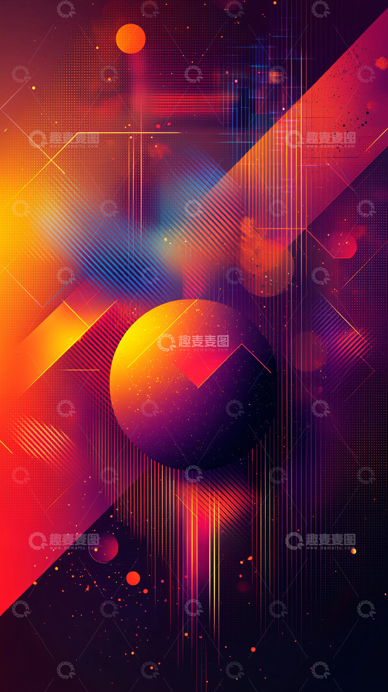 高清大图下载【趣麦麦图】抽象几何背景