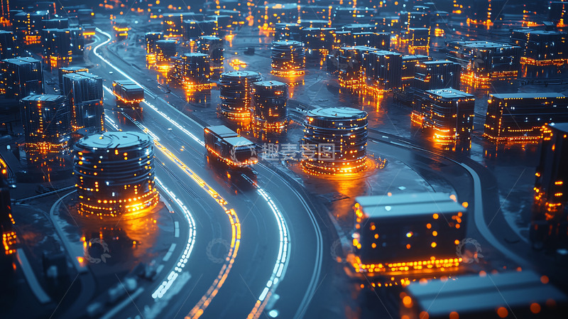 高清大图下载【趣麦麦图】未来城市夜景1