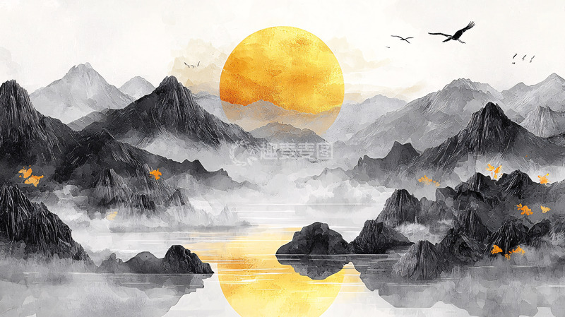 高清大图下载【趣麦麦图】水墨山水画27